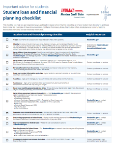 student loan checklist